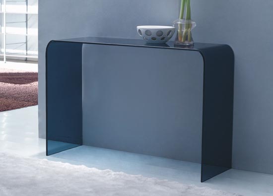 Tempered glass console table 